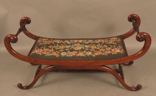 Very Good Regency Rosewood Window Seat