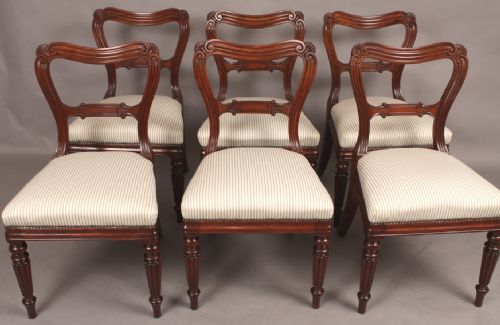 Superb Set of Six Mahogany Dining Chairs" Gillows"