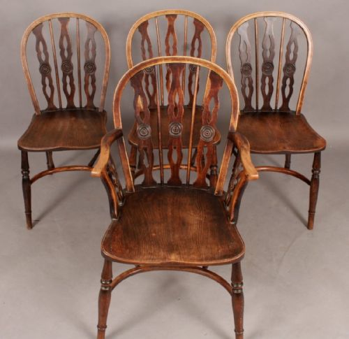 Set of Four Thames Valley Kitchen Chairs "Prior Type"