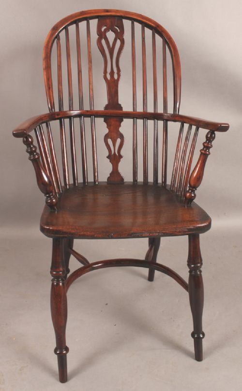 Yew Wood High Back Windsor Armchair" Rockley"