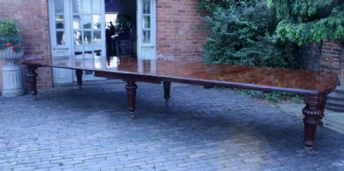 Rare 17 Foot Victorian Extending Dining Tale Seat 18