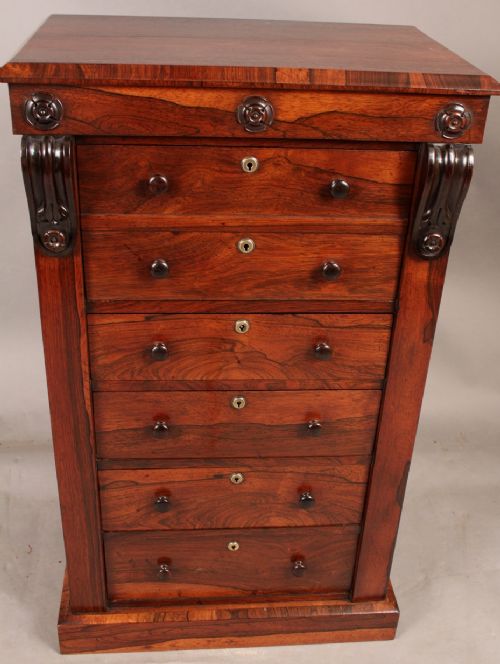 Early Victorian Wellington Chest with Secretaire