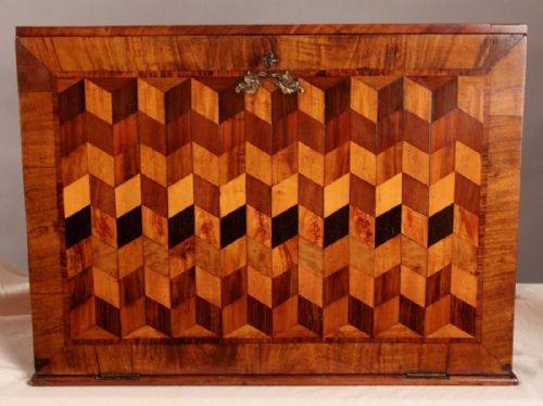 A Good Georgian Table Cabinet with Parquetry Front