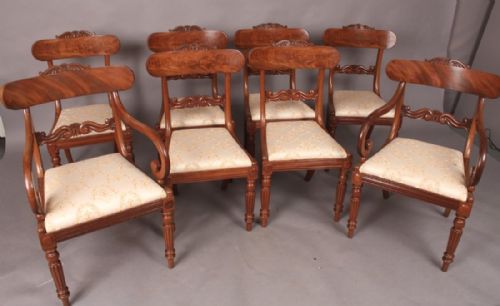 Very Good Set of 8 Victorian Mahogany Dining Chairs