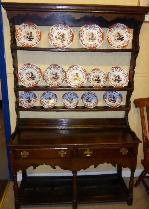Good Georgian Pot Board Dresser in Oak