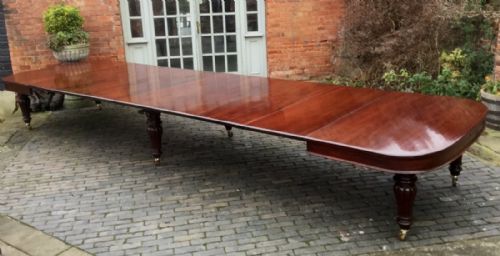 Superb Victorian Very Large Extending Dining Table Seat 20