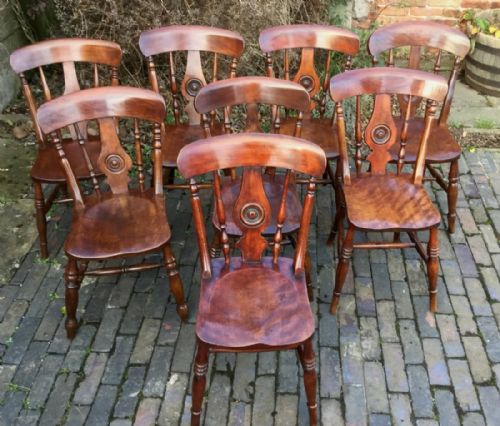 Harlequin Set of 8 Bulls Eye Kitchen Chairs
