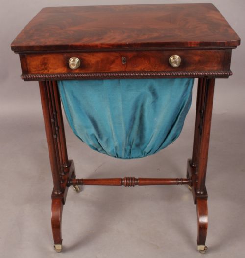 Georgian Mahogany Ladies Sewing Table