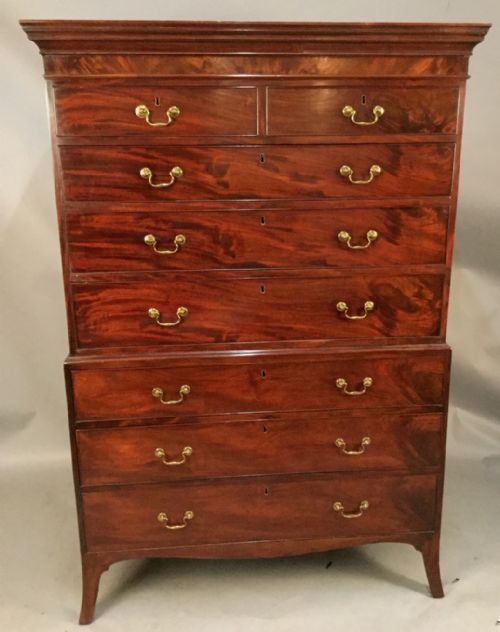Georgian Mahogany Chest on Chest