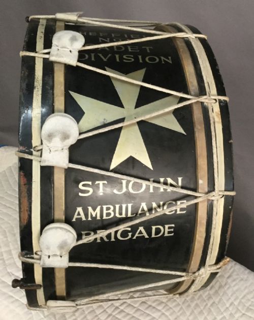 Antique Bass Drum St Johns Ambulance Brigade