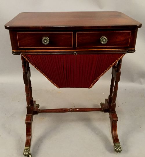 Georgian Mahogany Ladies Sewing Table
