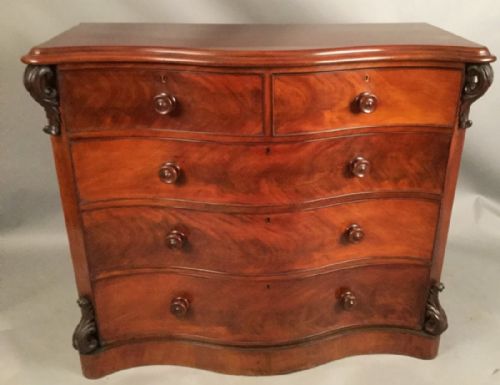 Super Quality Victorian Serpentine Chest of Drawers