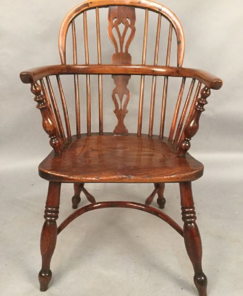 Yew Wood Windsor Chair Stamped Fred Walker Rockley