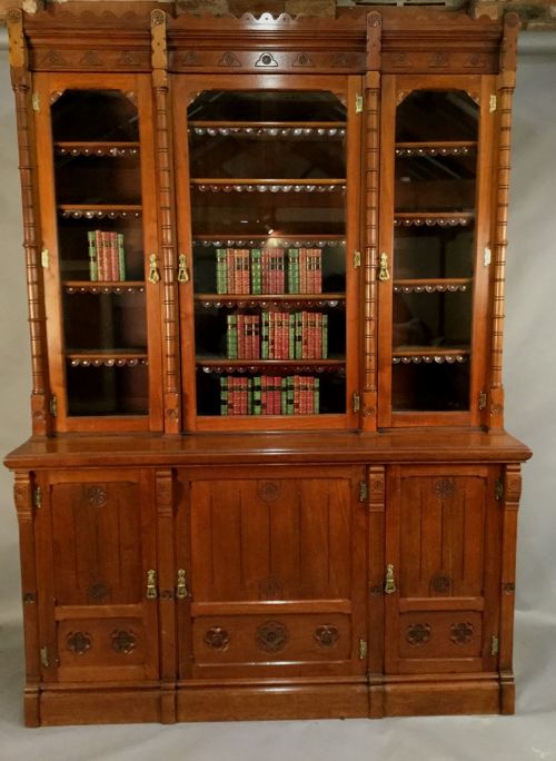 A Very Good Aesthetic Movement Library Bookcase
