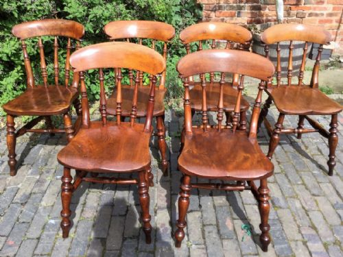 A Rare Set of Six Alsop Worksop Kitchen Chairs.