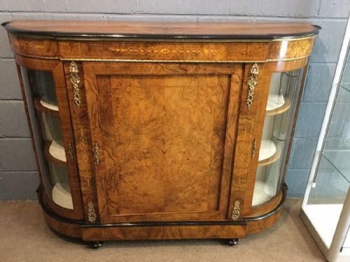 Victorian Burr Walnut Credenza