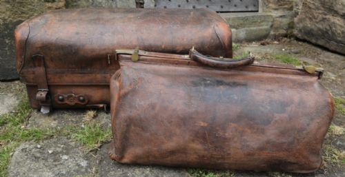 Victorian Leather  Gladston Bag and Trunk