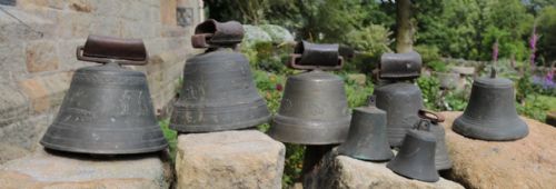 A Set of Eight 18th C Cow Bells