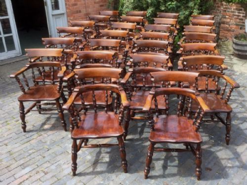 Rare Set of 16 Captains Chairs