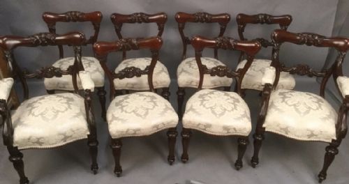 Superb Quality Victorian Dining Chairs Set of 8 Mahogany