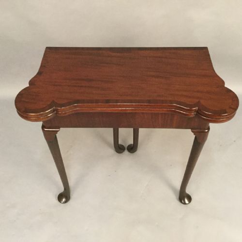 George II Pad Foot Games Table in Mahogany