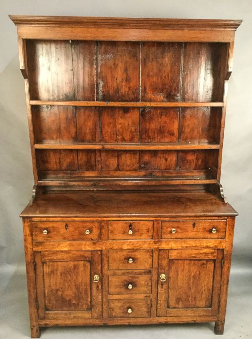 Antique Oak Dresser and Plate Rack