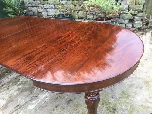 fig 1. Victorian Mahogany Extending Dining Table seat 12