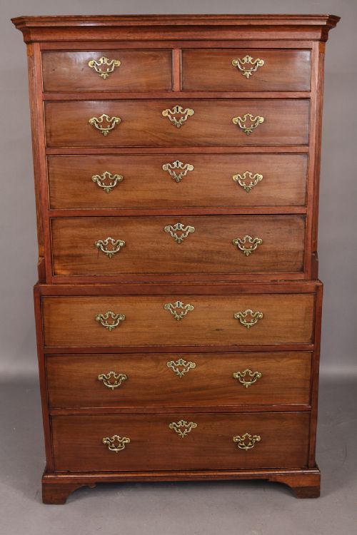 Georgian Mahogany Chest on Chest