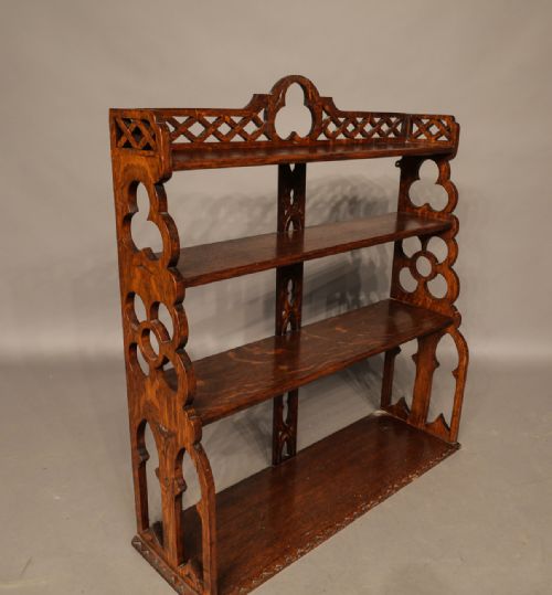Gothic Oak Wall Shelf