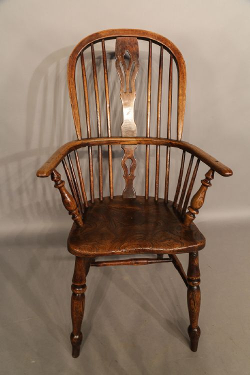 High Back Ash and Elm Windsor Chair