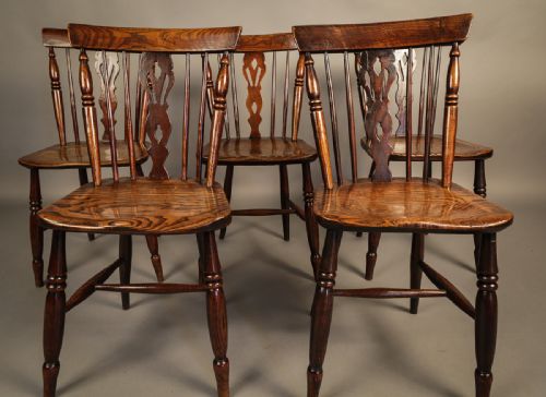Good Set of Comb Back Kitchen Windsor Chairs Grantham