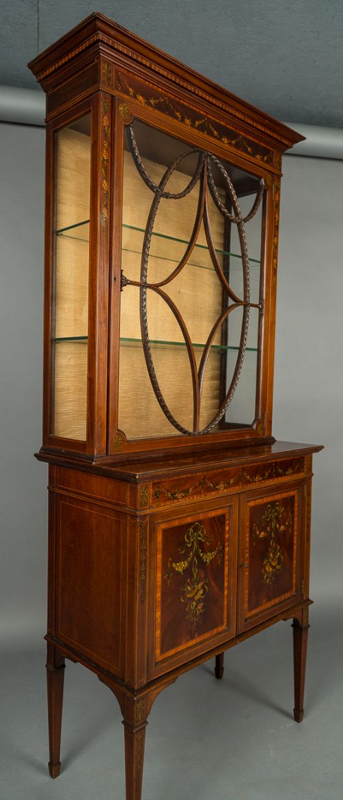 Edwardian Painted Display Cabinet Small Size