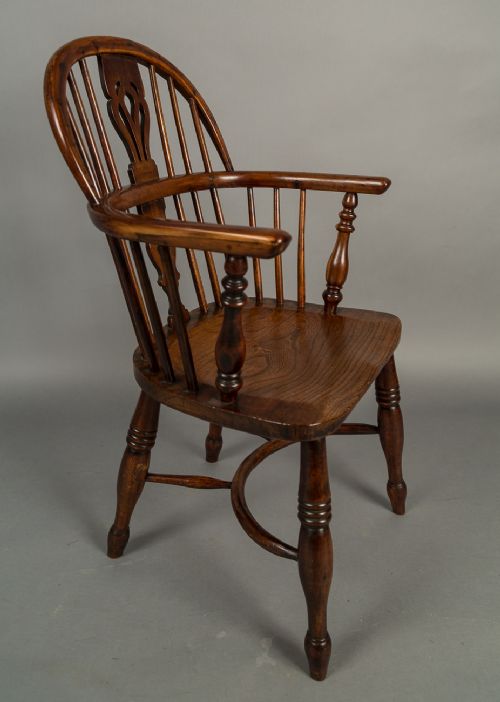 Yew Wood Low Windsor Chair