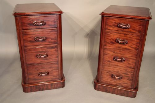 Pair of Victorian Mahogany Bedside Chests