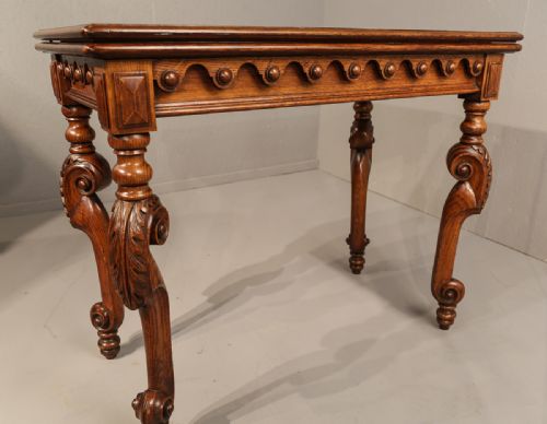 Superb Victorian Games Table Pollard Oak