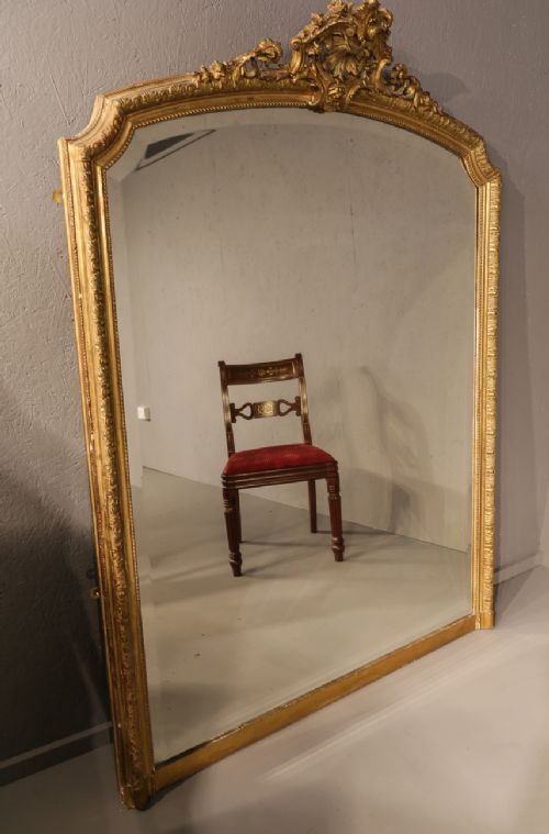 19th Century Over Mantle Mirror