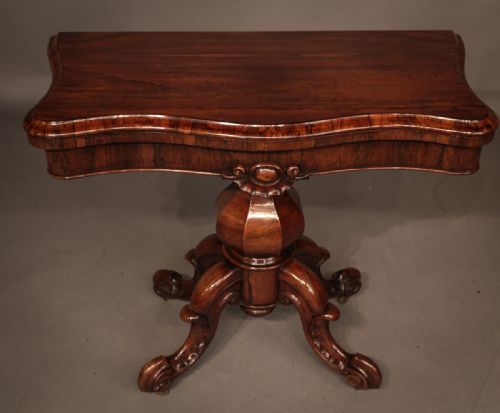 William IV Games Table Rosewood