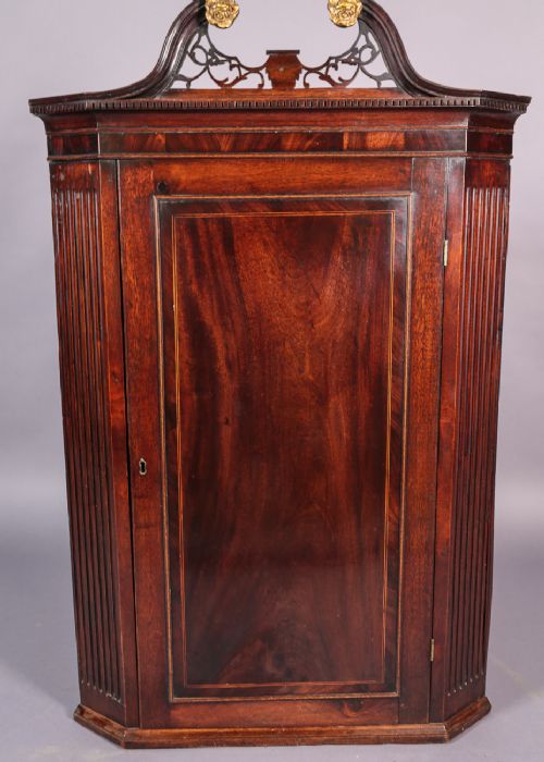 Georgian Corner Cupboard with Swan Neck