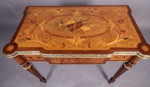 Superb French Inlaid Games Table