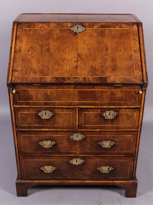 English Walnut Bureau Only 2ft 3 Inches Wide