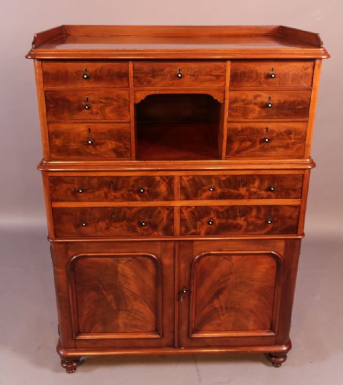 Unusual Victorian Mahogany Collectors Cabinet