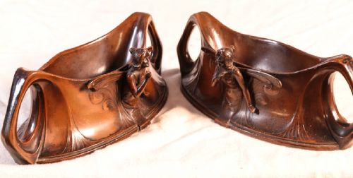 Art Nouveau Bronze Pair