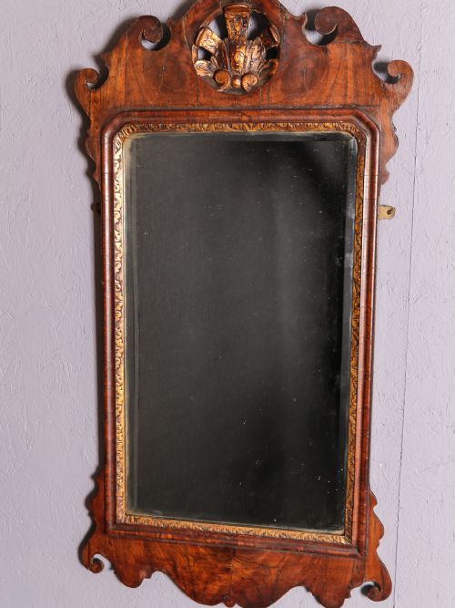 Good George II Walnut Framed Mirror