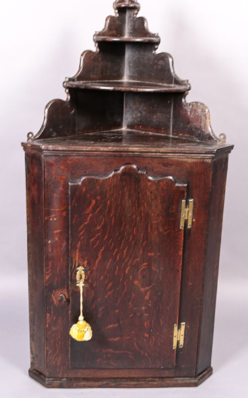 Georgian Oak Corner Cupboard