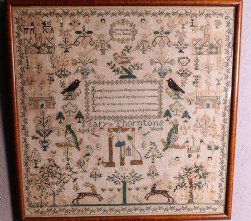Georgian Needlework Sampler Mary Thornton 1826