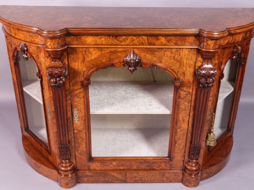 Victorian Burr Walnut Credenza