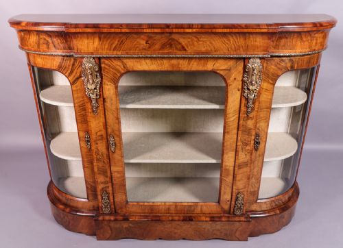 Victorian Burr Walnut Credenza with Ormolu Mounts
