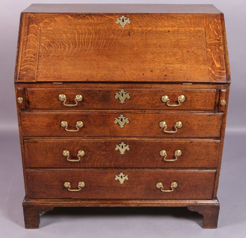 Georgian Oak Bureau 3 Feet Wide