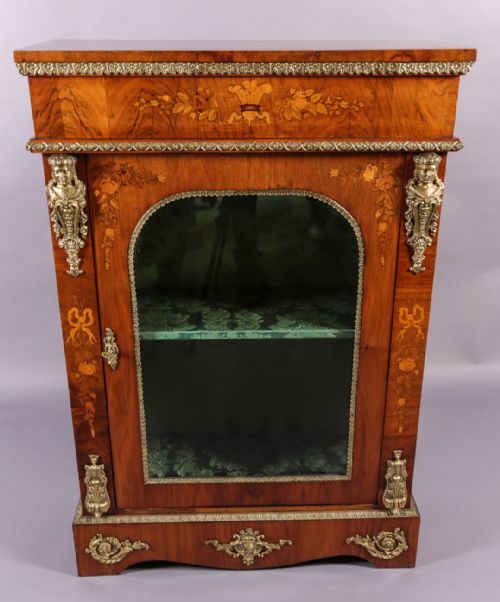 Inlaid Victorian Pier Cabinet Quality