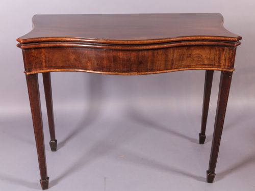 George III Serpentine Tea Table